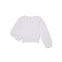 Wonder Nation Girls’ Knit Eyelet Top with Long Sleeves, Plus Size XXL (18) - $21.77