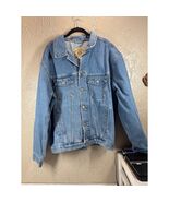 Vintage Arizona Jean Co Blue Jean Denim Trucker Jacket Stone Wash Mens S... - $43.95