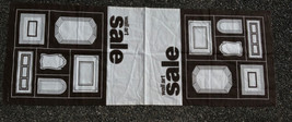 Vtg 80s 90s Retro Wall Art Sale Canvas Advertising Display Banner Brown 60”x22” - £23.79 GBP