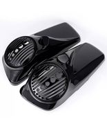 Vivid Black 8 inch Speaker Lids With Tweeter Compatible with Harley Tour... - $259.70