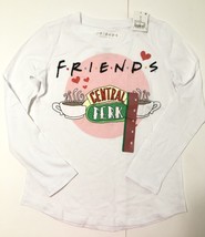 Friends Girl&#39;s White Central Perks Long Sleeve T-Shirt NWT Size: Medium - £9.59 GBP