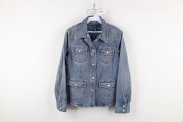 Vintage Y2K 2003 Gap Womens Small Distressed Stretch Denim Western Button Jacket - $59.35