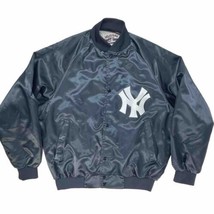 NY Yankees Satin Jacket Mens M Bomber Dugout Vintage 80s New York USA Minty - £92.41 GBP