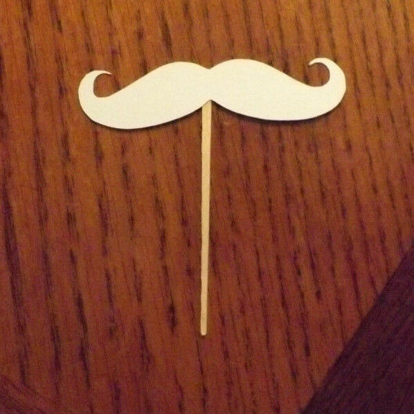 Lot of 12  Mustache Cupcake Toppers!  - $3.95