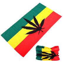 REGGAE MARIJUANA LEAF SEAMLESS BANDANA WRAP bandanna hat mask head band BW8 - $12.22
