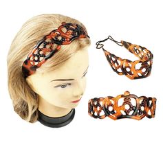 French Style Crown Tortoise Headband Flexible with Elastic Band 2 PCS  - £11.09 GBP