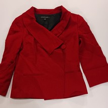 Lafayette 148 New York Women's Red Cotton Blend Closed Pockets Coat Jacket  image 12
