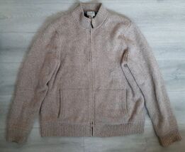 VTG Mens LL.Bean Lambs Wool Full Zip Sweater Jacket Flannel Plaid Lined ... - $35.44