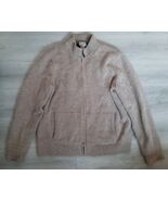 VTG Mens LL.Bean Lambs Wool Full Zip Sweater Jacket Flannel Plaid Lined ... - $49.07 CAD