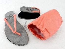 Ladies&#39; Folding Flip-Flops w/Pouch, PEACH ~ S/M/L/XL ~ Spa, Beach, Pool,... - $9.95