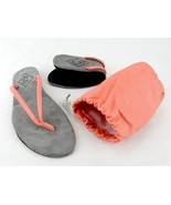 Ladies&#39; Folding Flip-Flops w/Pouch, PEACH ~ S/M/L/XL ~ Spa, Beach, Pool,... - £7.82 GBP