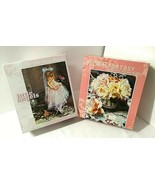 2 NEW 550 pc Puzzles LITTLE ANGELS Darling GIrl + FLORAL FANTASY Roses V... - $40.54