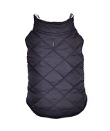 Warm Reversible Fleece Lined Black and White Plaid Puffer Dog Coat Sizes... - $34.99