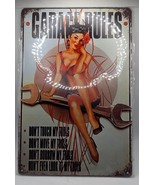 Garage rules vintage pin up retro pinup woman - $10.00