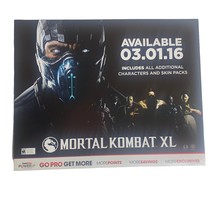 Rare Mortal Kombat XL Gamestop Promotional Poster 2016 13 1/2&quot; X 10 3/4&quot; - £18.64 GBP