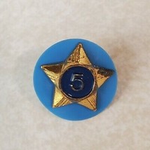 Vintage Boy Scouts of America BSA 5 Years of Service Blue Star Pin Award - $12.67