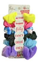 Set of 6 Scunci Hair Accessory Multicolor Scrunchies for Every Mood - $6.92