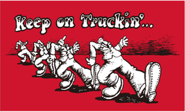 Keep On Truckin&#39; Red 3&#39;X5&#39; Flag ROUGH TEX® 100D - £15.12 GBP