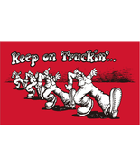 Keep On Truckin&#39; Red 3&#39;X5&#39; Flag ROUGH TEX® 100D - £15.09 GBP