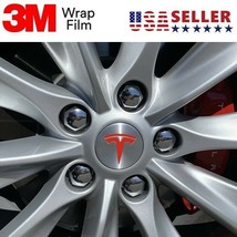 Tesla Model S / X / Y / 3 Wheel Rim Emblem Badge 3M Sticker Vinyl Decal ... - £7.82 GBP