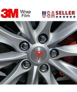 Tesla Model S / X / Y / 3 Wheel Rim Emblem Badge 3M Sticker Vinyl Decal ... - £7.81 GBP