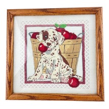 Finished Crewel Picture Puppy Barrel of Apples 10.5" x 11" Adorable Appl... - €27,00 EUR Finished Crewel Picture Puppy Barrel of Apples 10.5" x 11" Adorable Appl... - €27,00 EUR