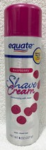 Equate Walmart Shave Cream RASPBERRY Moisturizing Aloe Shaving 8 oz/227g... - £9.28 GBP
