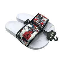 And1 Boys Sandals Slides Basketball Rubber White Red 13 - $12.59
