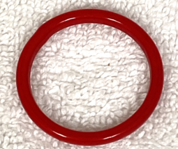 Vintage Bright Red Peking Glass Hop Round Sewing Basket Handle Bead 1 1/... - $16.34