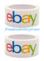 Office Branded Package Shipping Tape EBAY Multi-Color Print~2 Ct~ Sz: 2&quot; X 75 yd - £7.73 GBP
