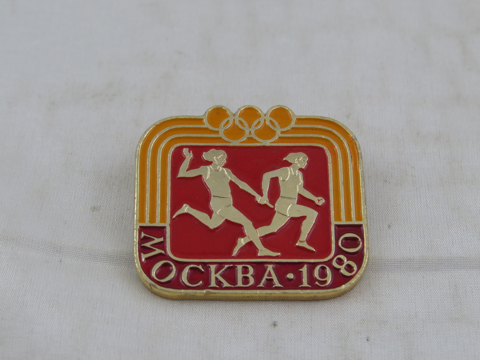 Primary image for 1980 Summer Olympic Games Pin - Track and Field  Event - Stamped Pin