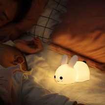 Rechargeable Silicone Dimmable Bunny Night Light - £20.75 GBP