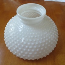 Beautiful Vintage Milk Glass Hobnail GWTW Aladdin Lamp Shade 9 3/4&quot; Fitter - £70.61 GBP