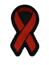 RED Ribbon for AIDS, Substance Abuse and Vasculitis Awareness Patch - Re... - £4.36 GBP