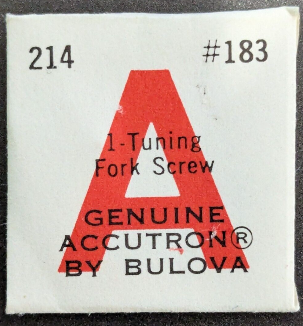 NOS Genuine Bulova Accutron 214 Watch Part #183 - Tuning Fork Screw - $8.90
