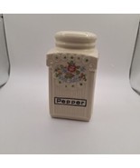 Vintage Japanese Pepper Shaker - Floral Design - $8.90