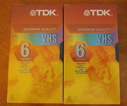 Tdk Vhs T-120 6 Hour Blank 2-pack New Sealed - £10.16 GBP