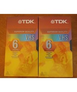 TDK VHS T-120 6 Hour Blank 2-pack NEW SEALED - £10.05 GBP