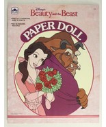Vintage Paper Doll 1675 Walt Disney GOLDEN Book Beauty &amp; The Beast 1991 ... - £11.32 GBP