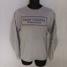Door County Wisconsin T-Shirt Large Get Pickled at Koepsel&#39;s Long Sleeve Gray - £14.82 GBP