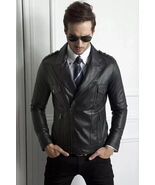 Stylish Handmade New Men Jacket Leather Black Lambskin Genuine Motorcycl... - $136.50+