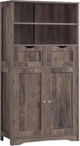 49.6&#39;&#39;Tall Storage Cabinet With 2 Drawers &amp; Adjustable Shelves,, Rustic ... - $2,907.08 MXN