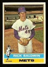 New York Mets Rick Baldwin 1976 Topps Baseball Card # 372 VG/EX - £0.39 GBP