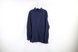 Vintage 90s Streetwear Mens Large Faded Blank Long Sleeve Turtleneck T-S... - $39.55