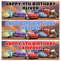 DISNEY CARS Personalised Birthday Banner - Birthday Party Banner - 1x3ft - $4.84