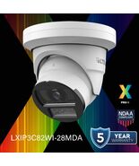 LXIP3C82WI-28MDA IP 8MP 2.8mm 98ft WDR Ai Smart Dual Light Mic NDAA Dome... - $336.49