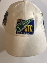 Vintage 1999 SEC Football Champions Hat Cap White Snap Back pa1 - £15.91 GBP