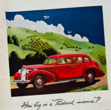1938 Packard 4 Door Touring Sedan Advertisement Automobilia Six Car E90D1 - $558.38 MXN