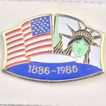Statue Of Liberty 100 Year Centennial USA Flag Pin 1986 Vintage 80s Patr... - $10.45