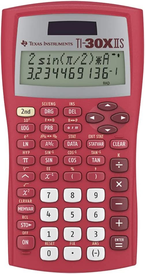 Scientific Calculator In Red, Model Ti-30Xiis From Texas Instruments. - $32.97